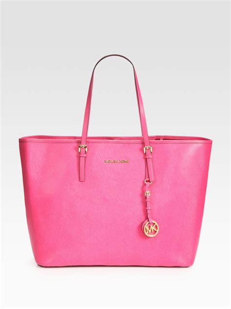 michael kors pink plastic purse|Michael Kors hot pink.